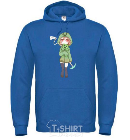 Men`s hoodie Creeper anime minecraft royal фото