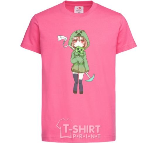 Kids T-shirt Creeper anime minecraft heliconia фото