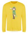 Sweatshirt Creeper anime minecraft yellow фото