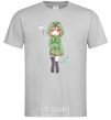 Men's T-Shirt Creeper anime minecraft grey фото