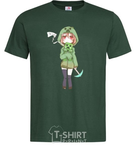 Men's T-Shirt Creeper anime minecraft bottle-green фото