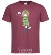 Men's T-Shirt Creeper anime minecraft burgundy фото