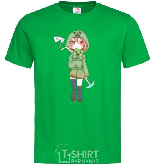 Men's T-Shirt Creeper anime minecraft kelly-green фото