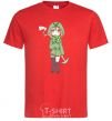 Men's T-Shirt Creeper anime minecraft red фото