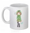 Ceramic mug Creeper anime minecraft White фото