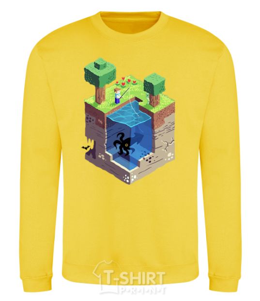 Sweatshirt Minecraft world yellow фото