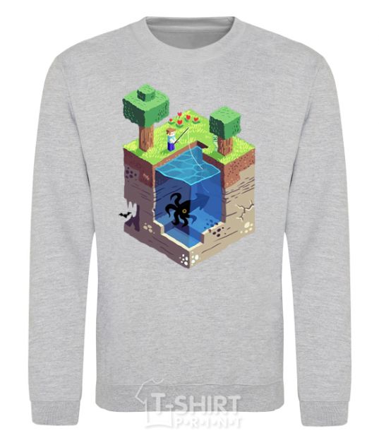 Sweatshirt Minecraft world sport-grey фото