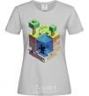 Women's T-shirt Minecraft world grey фото