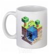 Ceramic mug Minecraft world White фото