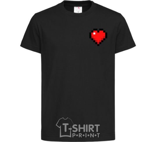 Детская футболка Майнкрафт сердце Черный фото