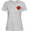 Women's T-shirt Minecraft heart grey фото