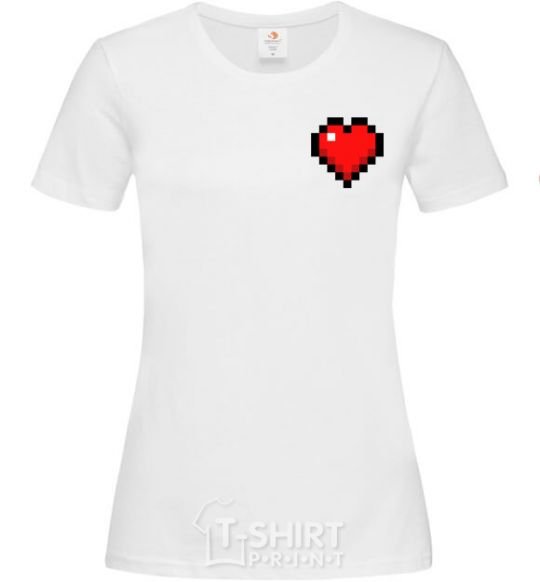 Women's T-shirt Minecraft heart White фото