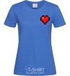Women's T-shirt Minecraft heart royal-blue фото