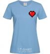 Women's T-shirt Minecraft heart sky-blue фото