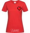 Женская футболка Майнкрафт сердце Красный фото
