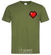 Мужская футболка Майнкрафт сердце Оливковый фото
