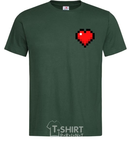 Мужская футболка Майнкрафт сердце Темно-зеленый фото