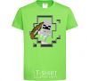 Kids T-shirt Minecraft skeleton in a cave. orchid-green фото