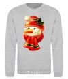 Sweatshirt New Year's snowman sport-grey фото