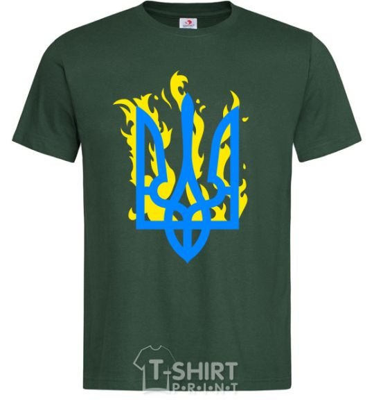 Men's T-Shirt A coat of arms with fire bottle-green фото