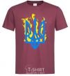 Men's T-Shirt A coat of arms with fire burgundy фото