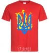 Men's T-Shirt A coat of arms with fire red фото