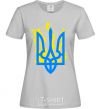 Women's T-shirt A coat of arms with fire grey фото