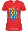 Women's T-shirt A coat of arms with fire red фото