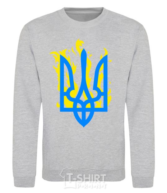 Sweatshirt A coat of arms with fire sport-grey фото