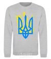 Sweatshirt A coat of arms with fire sport-grey фото