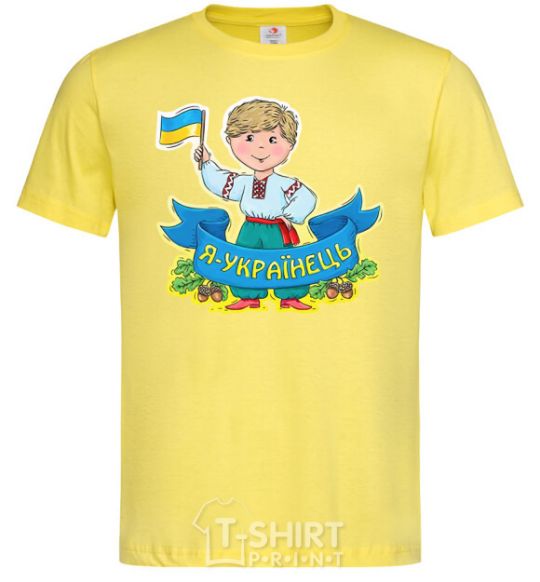 Men's T-Shirt I am a Ukrainian cornsilk фото