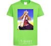 Kids T-shirt The wolf and spice Ukrainian anime orchid-green фото