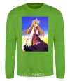 Sweatshirt The wolf and spice Ukrainian anime orchid-green фото