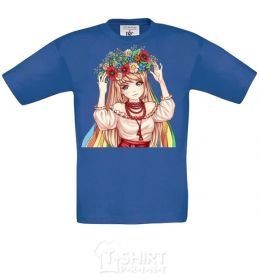 Kids T-shirt Anime Ukrainian royal-blue фото