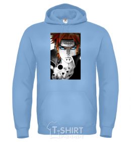 Men`s hoodie Anime Payne Naruto sky-blue фото