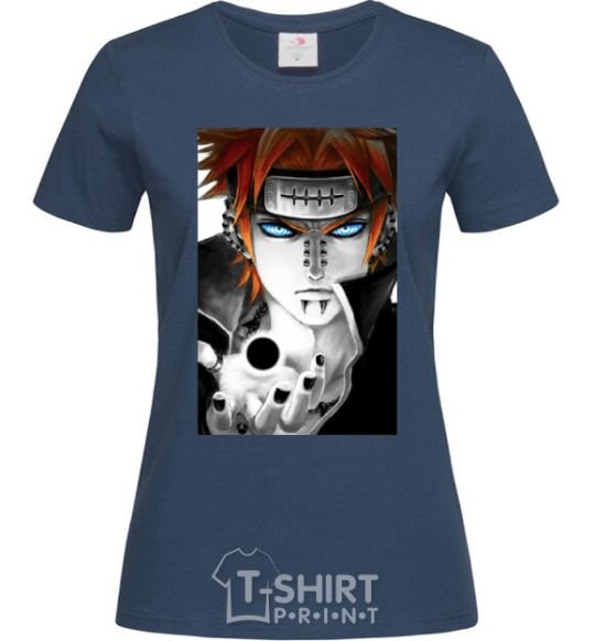 Women's T-shirt Anime Payne Naruto navy-blue фото