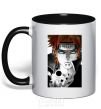 Mug with a colored handle Anime Payne Naruto black фото