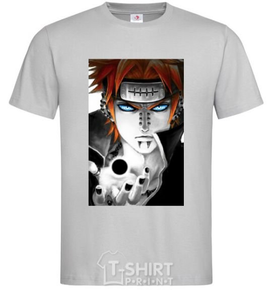 Men's T-Shirt Anime Payne Naruto grey фото