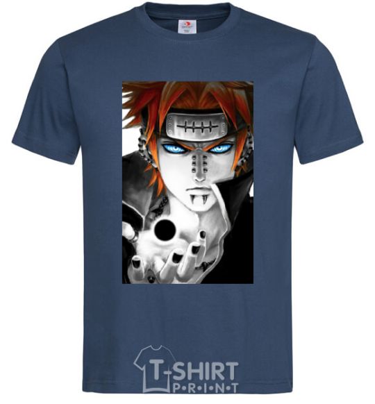 Men's T-Shirt Anime Payne Naruto navy-blue фото