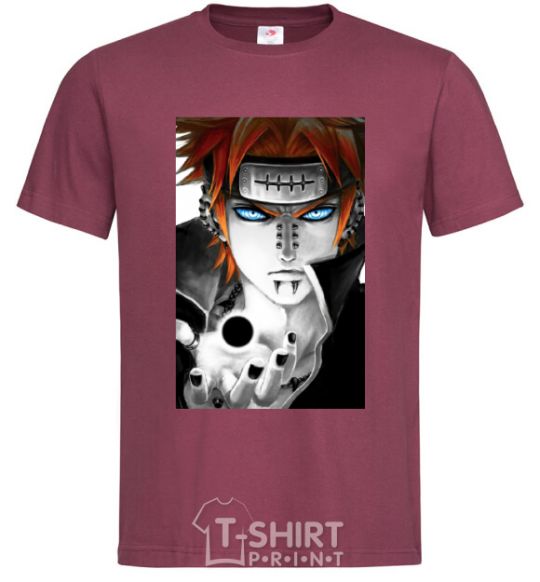 Men's T-Shirt Anime Payne Naruto burgundy фото