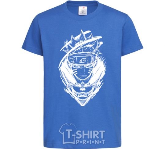 Kids T-shirt Naruto fox silhouette royal-blue фото