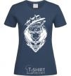 Women's T-shirt Naruto fox silhouette navy-blue фото