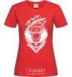 Women's T-shirt Naruto fox silhouette red фото