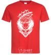 Men's T-Shirt Naruto fox silhouette red фото