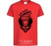 Kids T-shirt Naruto fox silhouette red фото