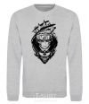 Sweatshirt Naruto fox silhouette sport-grey фото