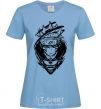 Women's T-shirt Naruto fox silhouette sky-blue фото