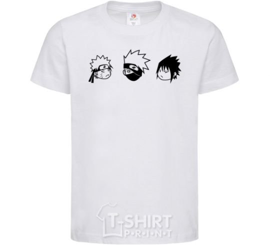 Kids T-shirt Naruto sasuke kakashi White фото