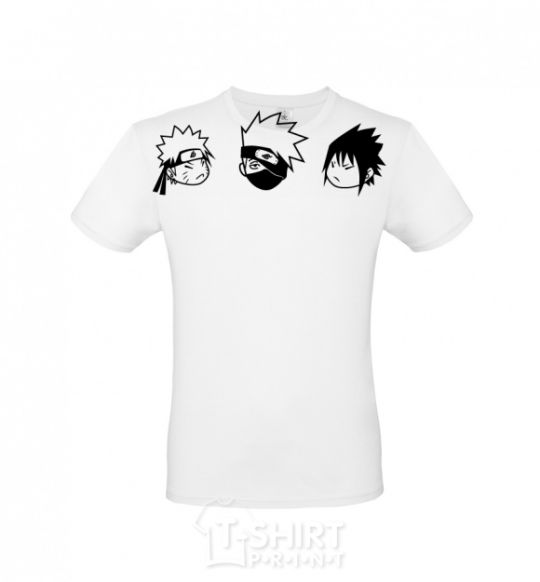 Men's T-Shirt Naruto sasuke kakashi White фото