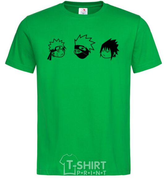 Men's T-Shirt Naruto sasuke kakashi kelly-green фото